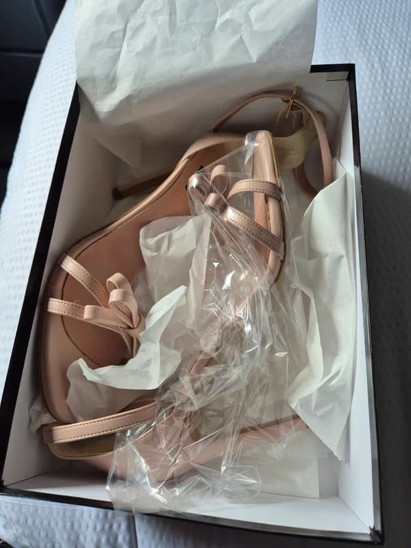 Isabella Lorusso ISLO Isabella Lorusso Nude Bow Heeled Sandals Size EU 40 / UK 7