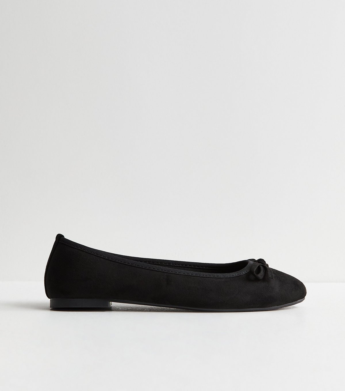 New Look Women's Black Faux Suede Ballet Pumps Vegan New Look - 3