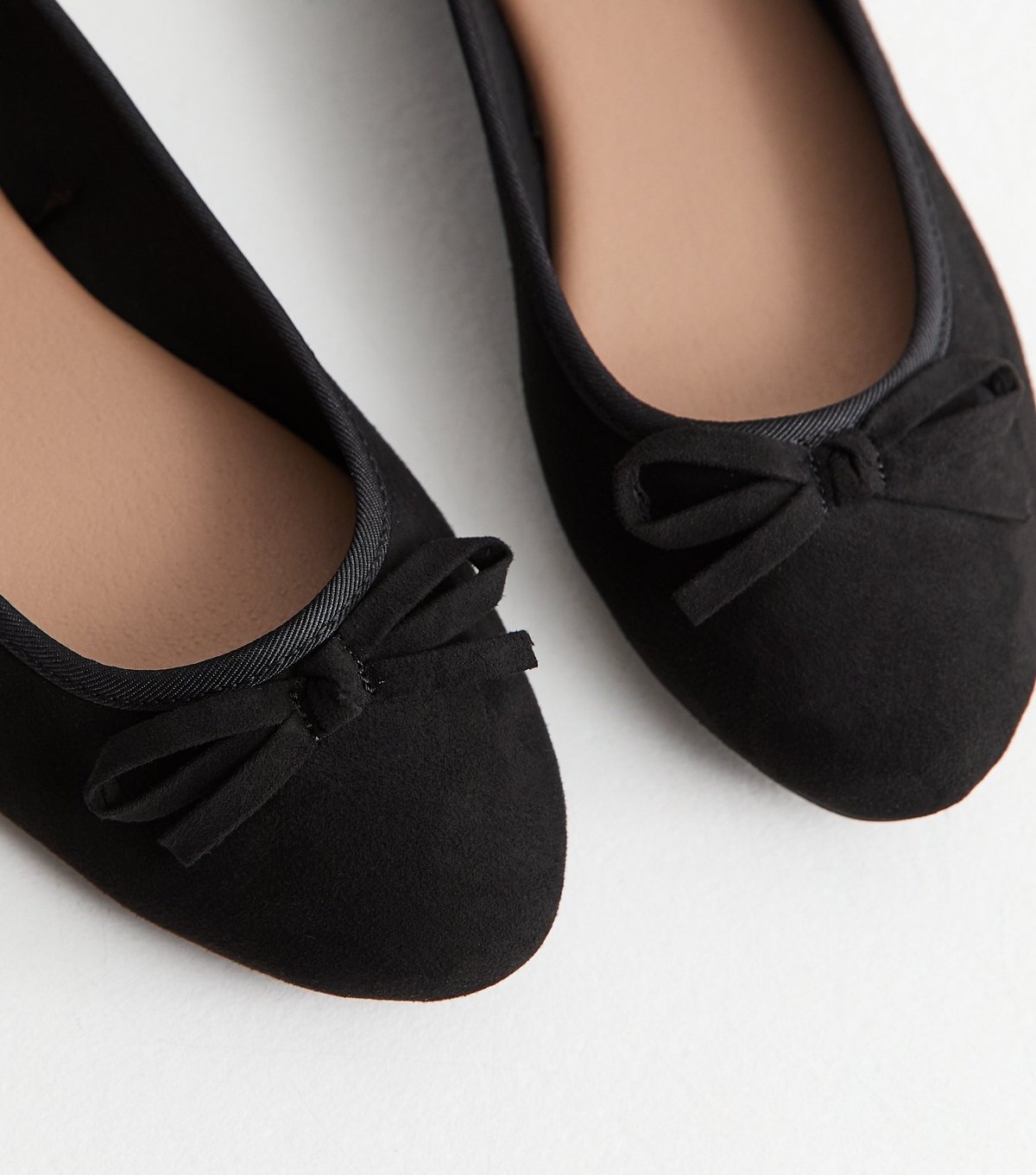 New Look Women's Black Faux Suede Ballet Pumps Vegan New Look - 4