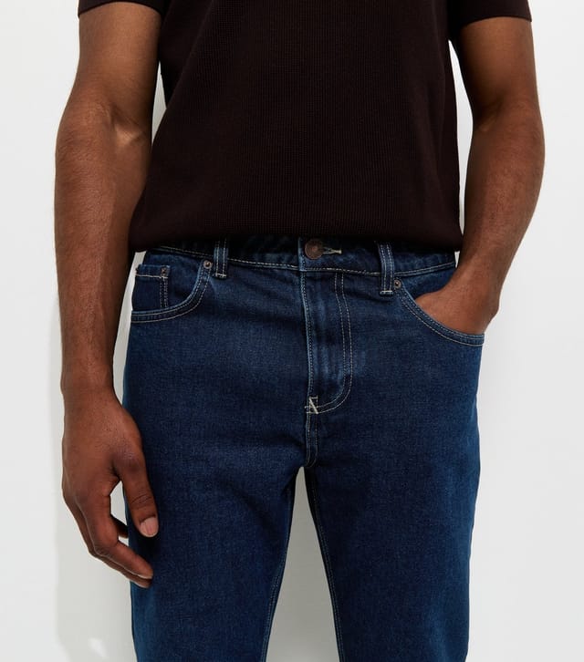 New Look Men's Indigo Regular Straight Leg Jeans New Look - 3