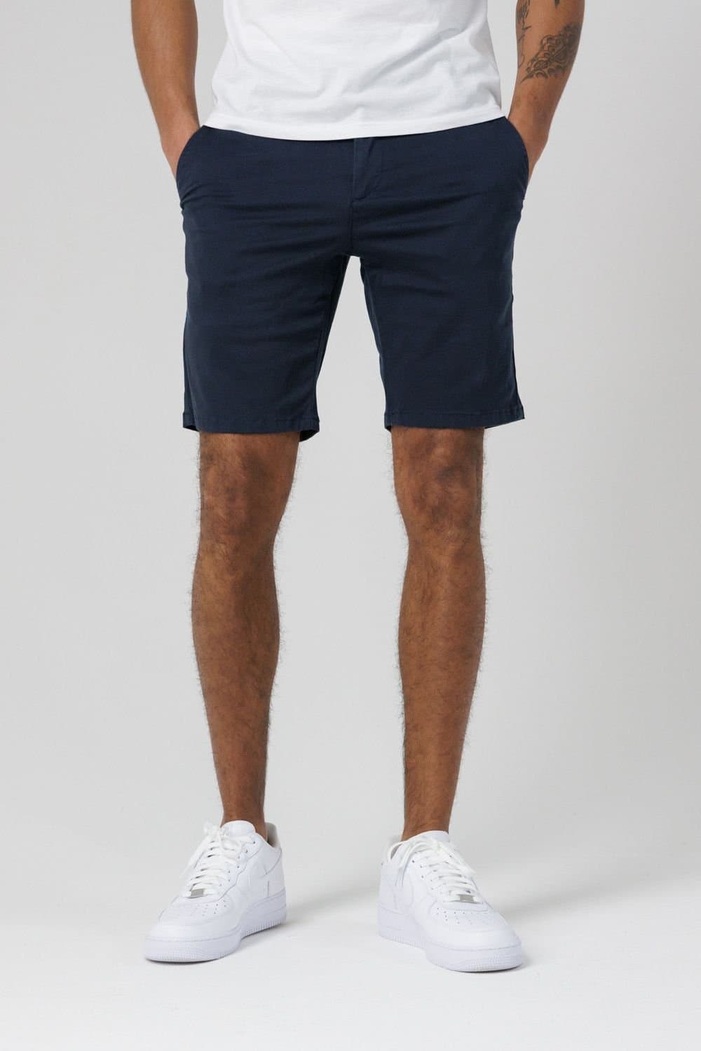 Monkee Genes Monkee Genes Men's Slim Fit Chino Shorts in Navy