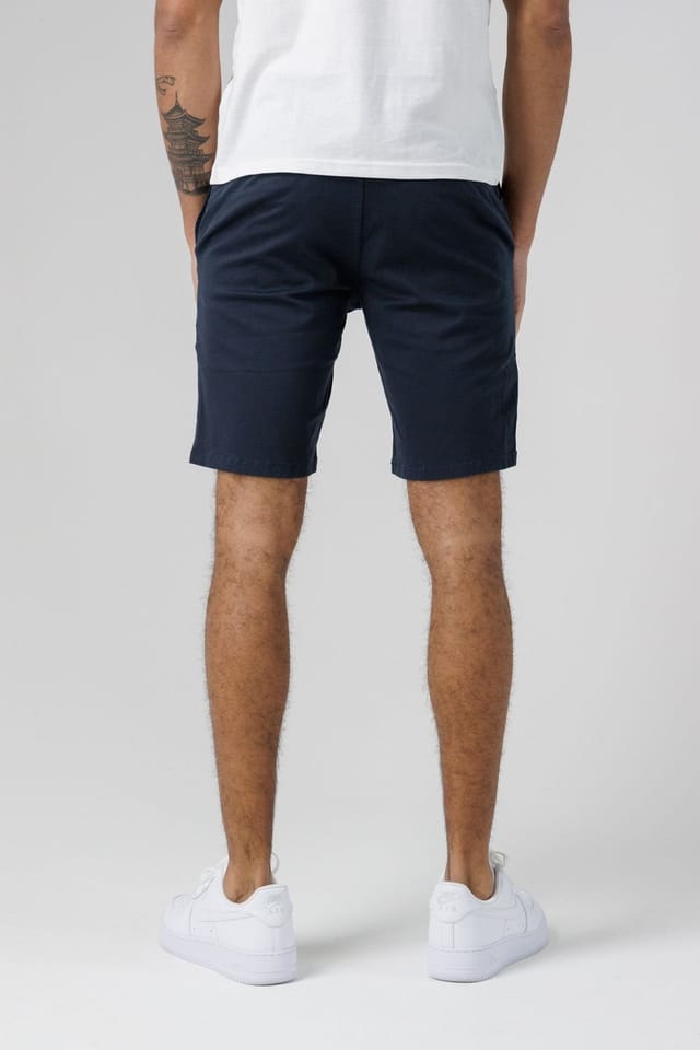 Monkee Genes Monkee Genes Men's Slim Fit Chino Shorts in Navy - 2