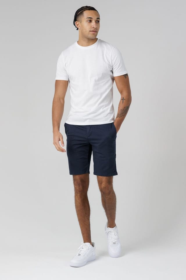 Monkee Genes Monkee Genes Men's Slim Fit Chino Shorts in Navy - 3