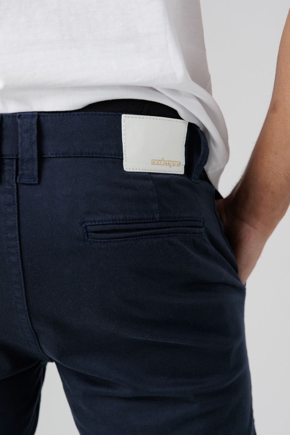 Monkee Genes Monkee Genes Men's Slim Fit Chino Shorts in Navy - 4