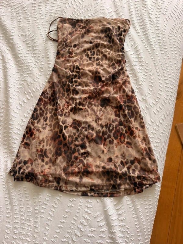 Bershka Bershka mini leopard print dress S