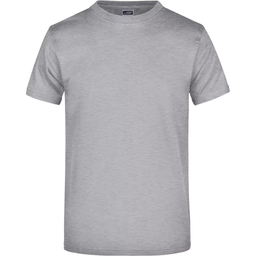James and Nicholson James and Nicholson Men's Plain Cotton T-Shirt in Grey - 1