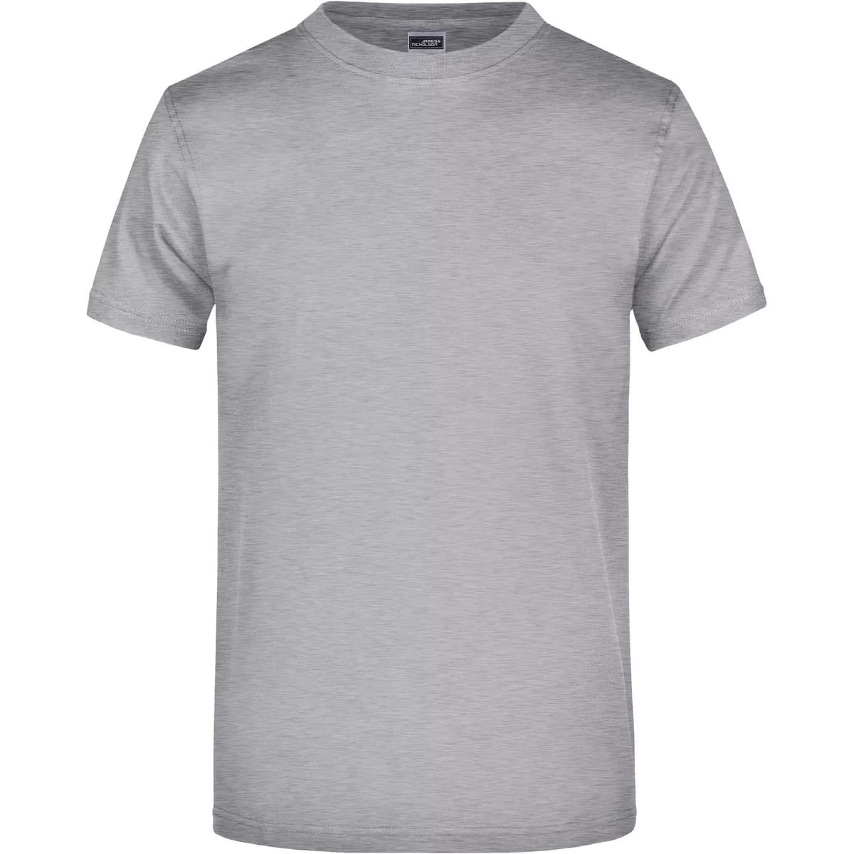 James and Nicholson James and Nicholson Men's Plain Cotton T-Shirt in Grey - 1