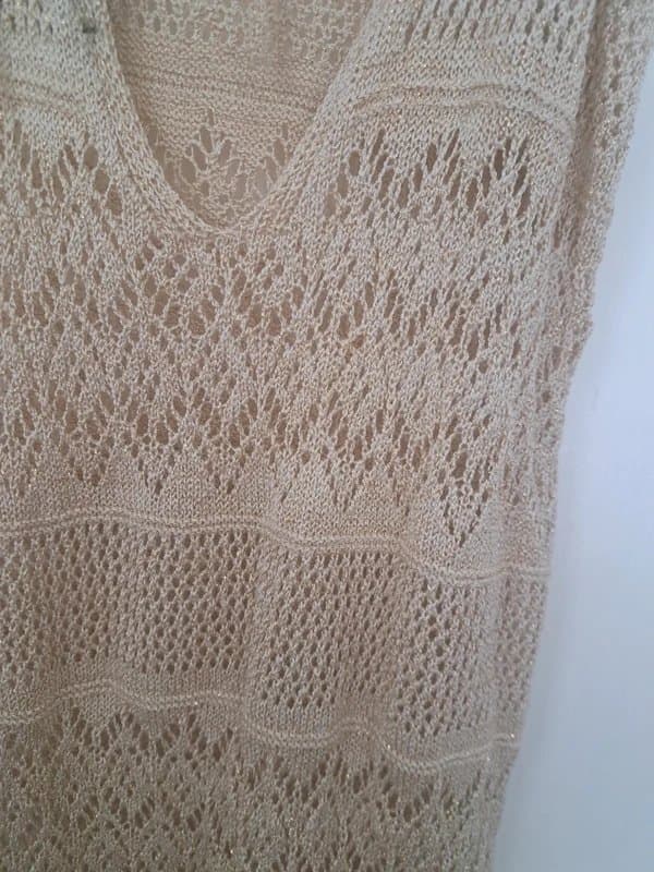 New Look Crochet knit summer holiday beach cream nude beige maxi long dress