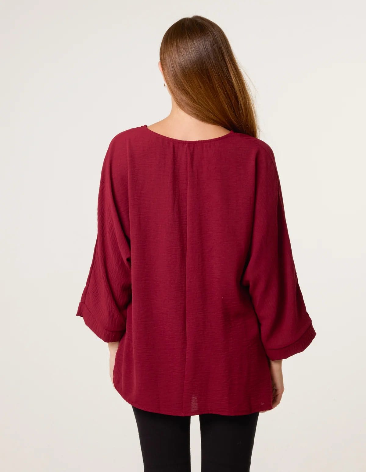 Blue Vanilla Detail Side Gathered Blouse - 4