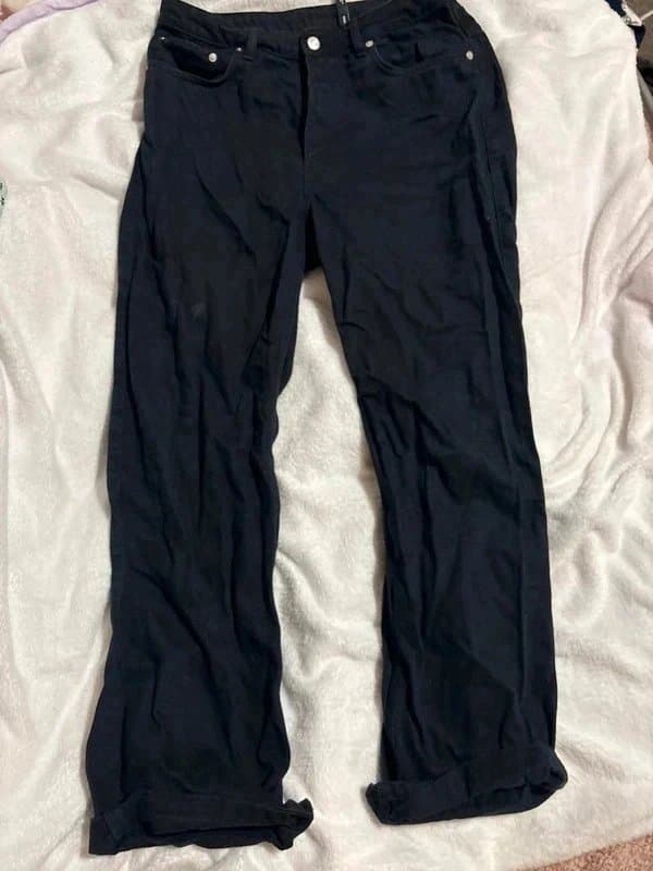 Weekday Weekday black high waisted straight leg jeans w32 l30