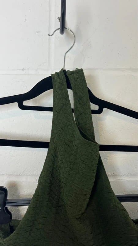Shein shein medium khaki green halter neck coord