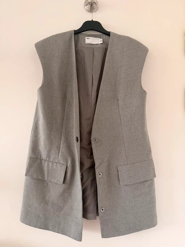 ASOS Design Asos grey oversized waistcoat