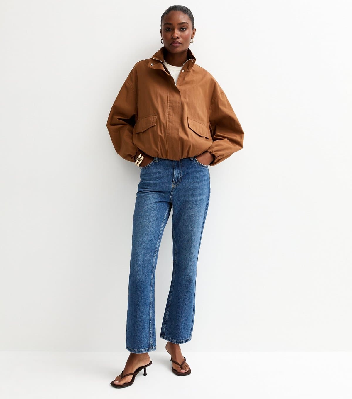 New Look Women's Anica Blue Straight Leg Jeans New Look