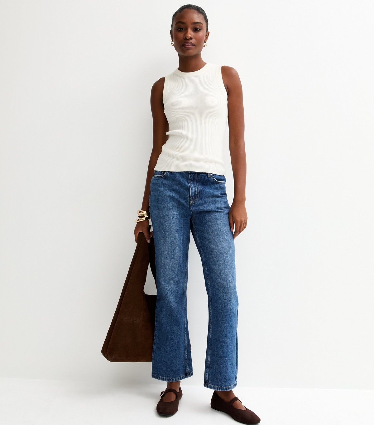 New Look Women's Anica Blue Straight Leg Jeans New Look - 3