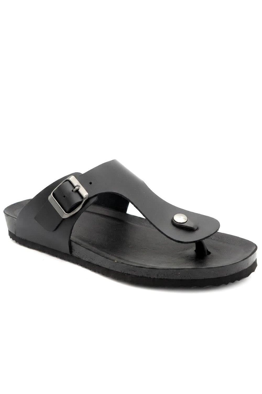 Jones Bootmaker Jones Bootmaker Black Leather Toe Post Mules