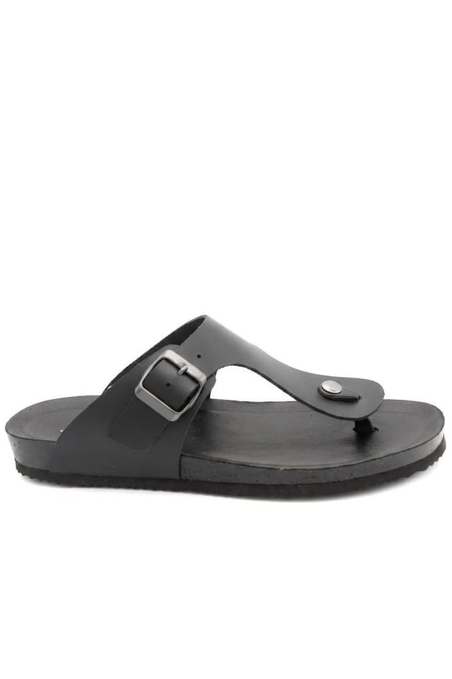 Jones Bootmaker Jones Bootmaker Men's Wales Leather Toe Post Mules in Black - 2