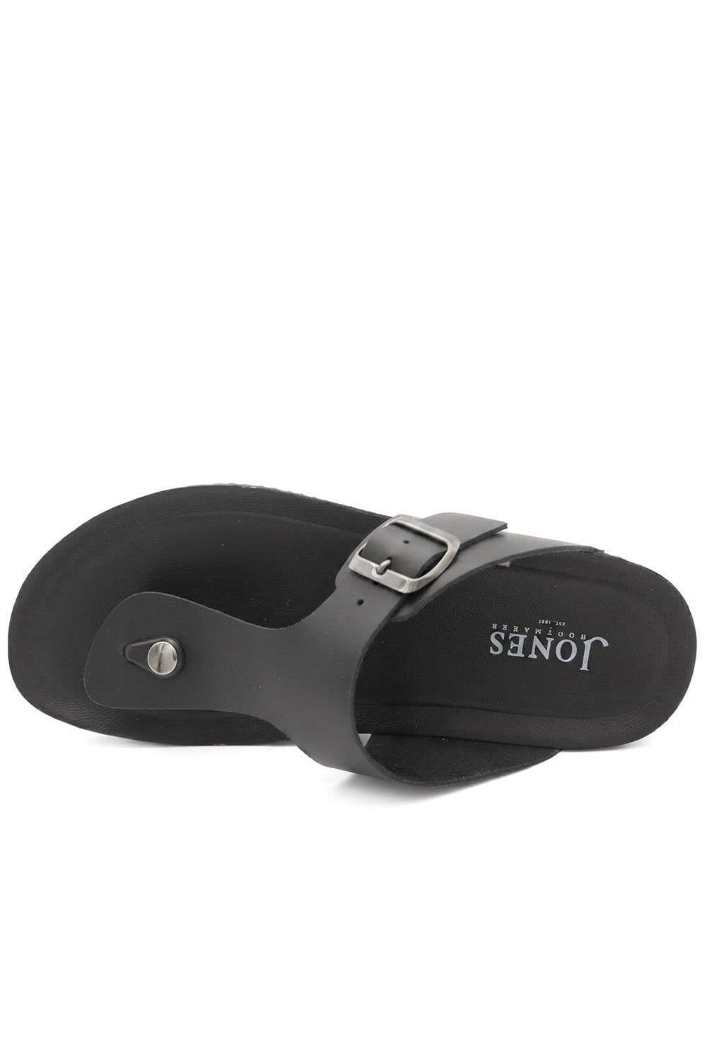 Jones Bootmaker Jones Bootmaker Men's Wales Leather Toe Post Mules in Black - 4