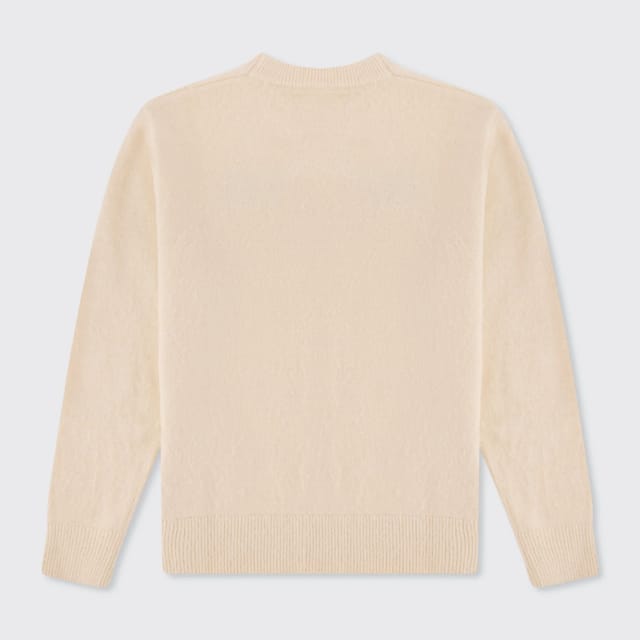 Walker & Hunt Walker & Hunt Men's WH Crewneck in Cream - 2