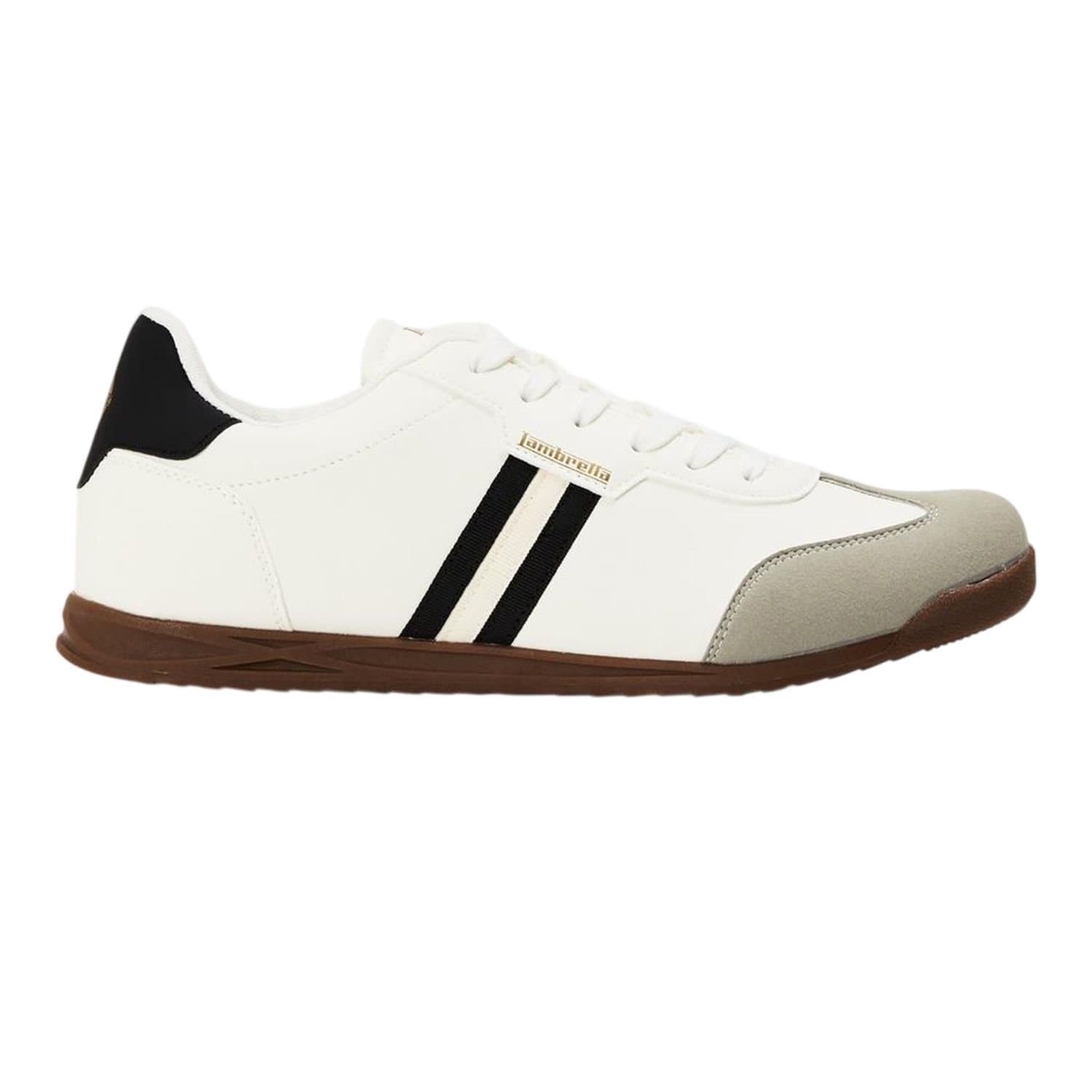 Lambretta Lambretta Men's Tackle Lace Up Trainers in White