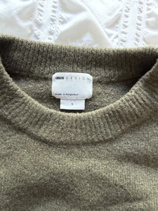 ASOS Design Khaki Cropped Jumper