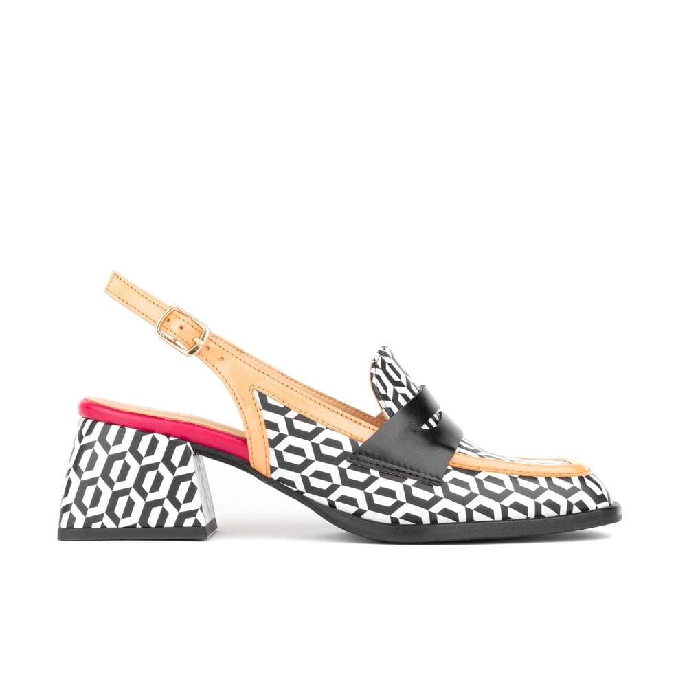 Embassy London Embassy London Women's Diana - Peach & Hexa Print