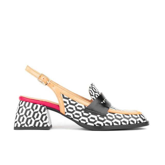 Embassy London Embassy London Women's Diana - Peach & Hexa Print - 3