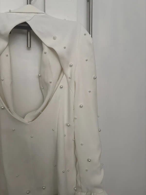 ASOS ASOS luxe white pearl blazer