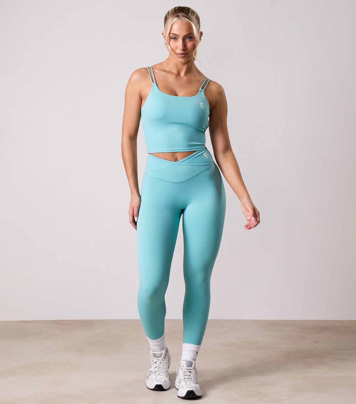 Gym King Women's 365 Bright Blue Logo Print Tank Top Gym King New Look - 2