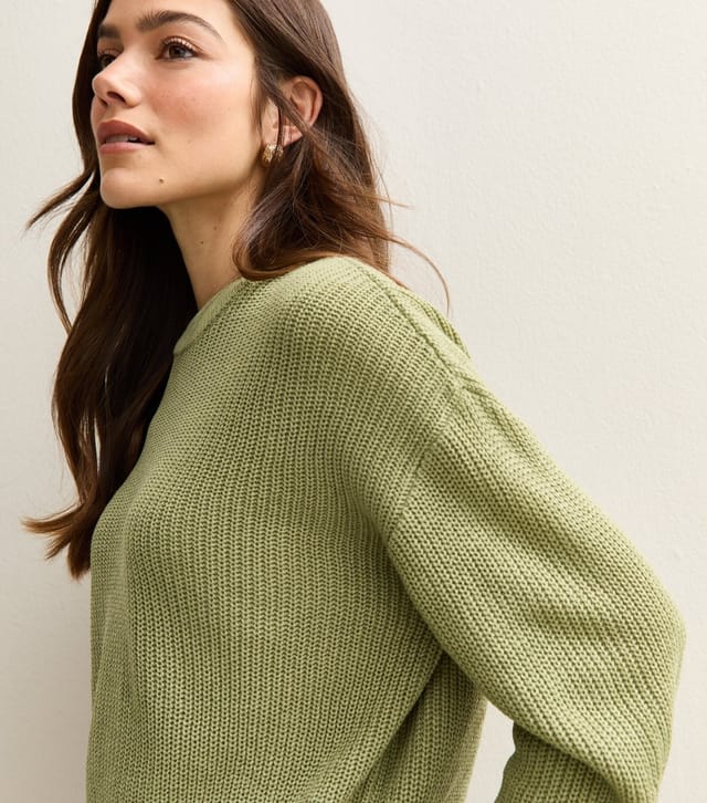 New Look Women's Petite Light Green Knitted Meet-The-Jean Jumper New Look - 2