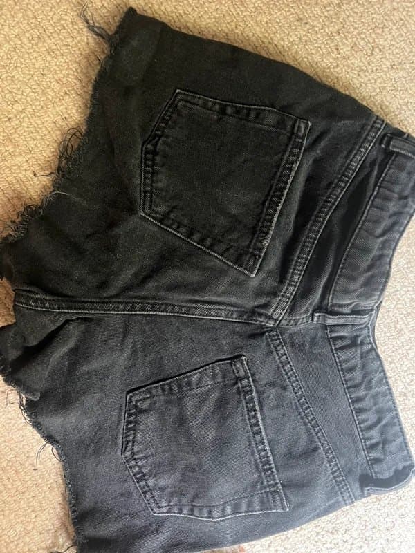Topshop Topshop black rose embroidered shorts UK8