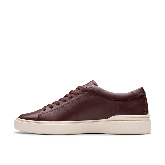 Clarks Clarks Men's Craft Swift Brown Leather Trainers, Lace Up - 2