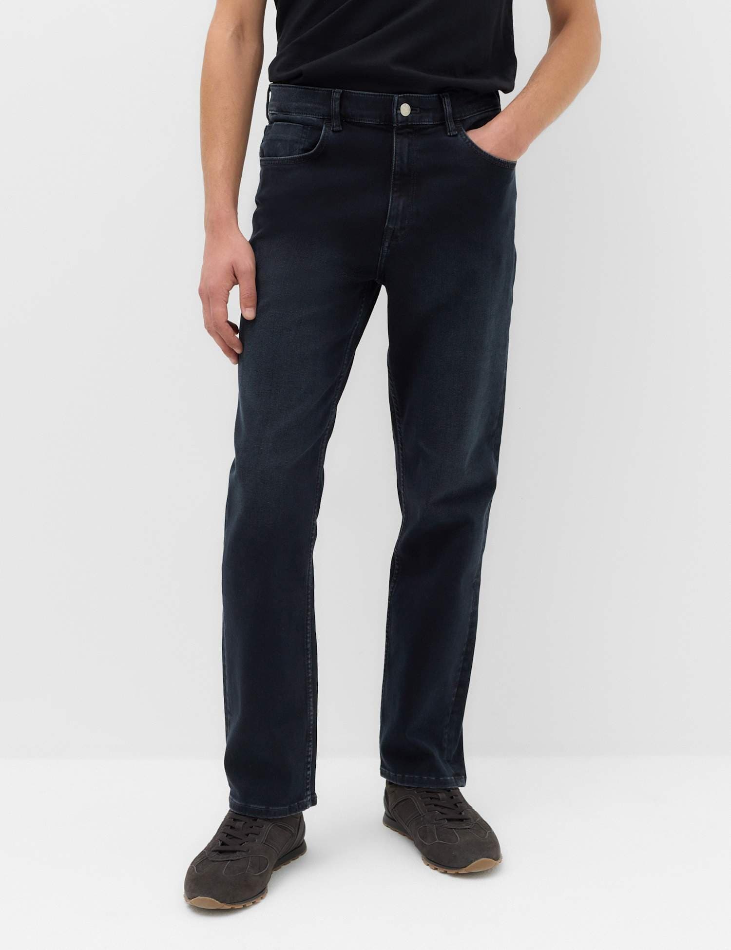 Marks & Spencer M&S Straight Fit Stretch Comfort Jeans Blue/Black