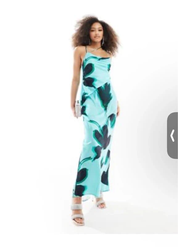 ASOS Satin Maxi dress with open back