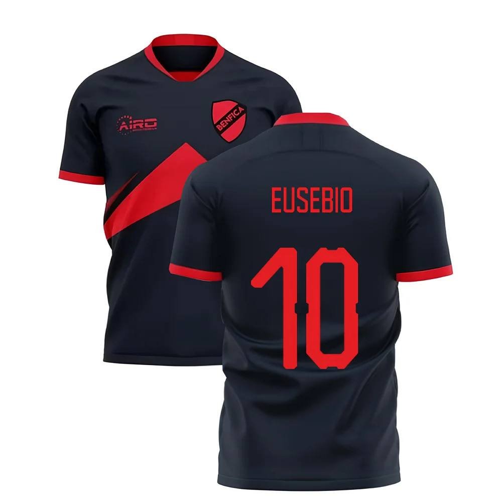 SL Benfica SL Benfica Men's 2025‑2026 Away Concept Football Shirt - Eusebio #10 in Navy - 2