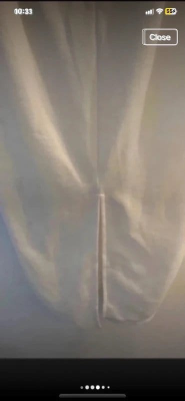 ASOS White Cream Split Front Midi Dress Size 10