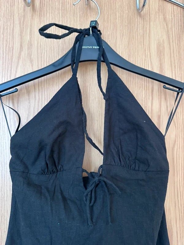 Bershka Bershka XS linen halter dress