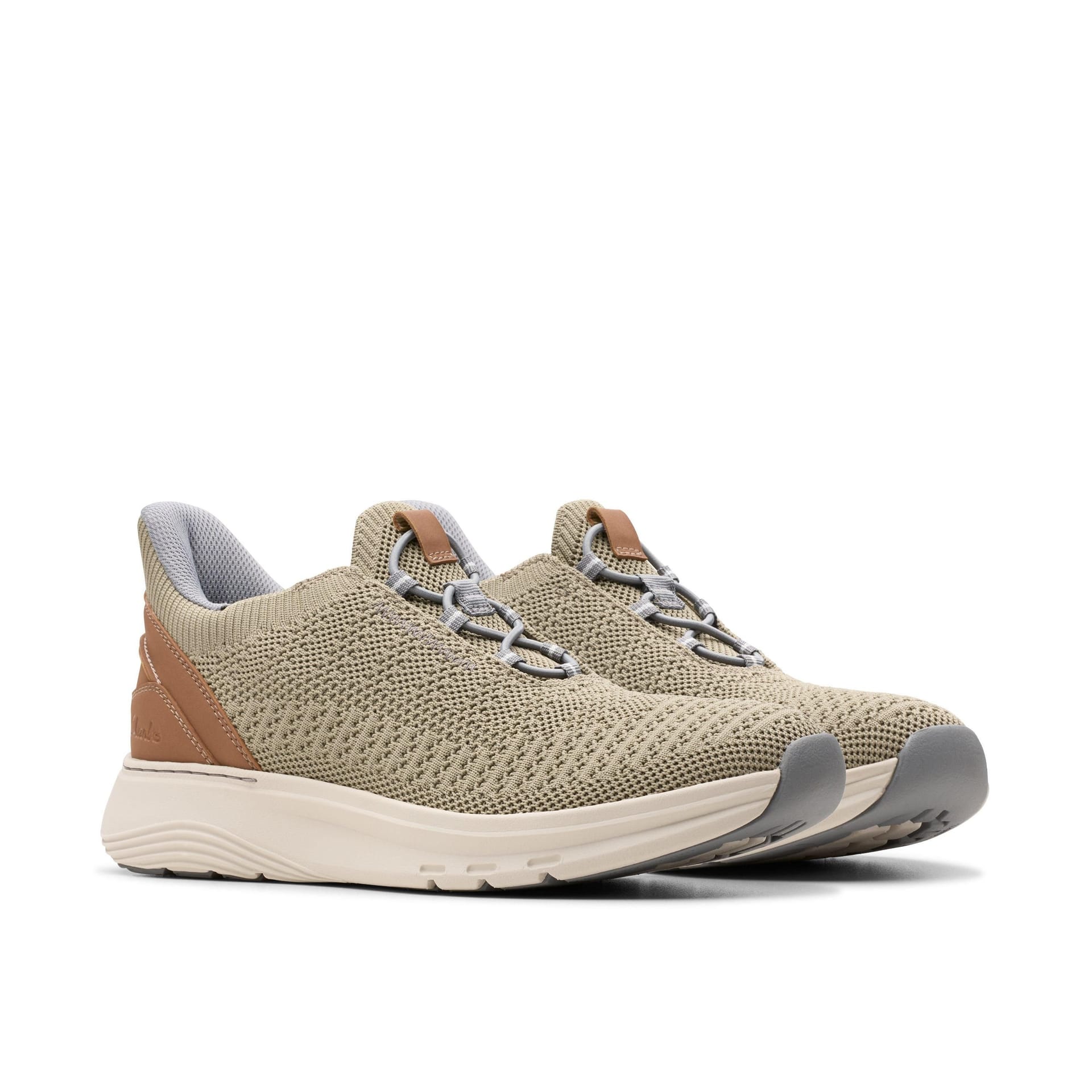 Clarks Clarks Men's Motion Trek LO Sand Knit Trainers, Walking in Beige - 4