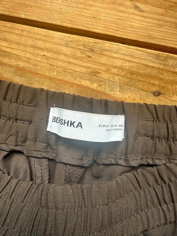 Bershka Bershka Brown Relaxed Wide-Fit Pants