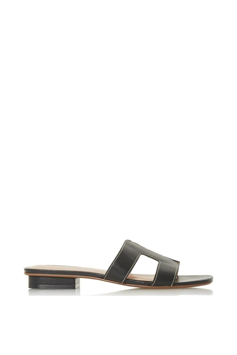 Dune London Dune London Women's 'Loupe' Leather Sliders in Black