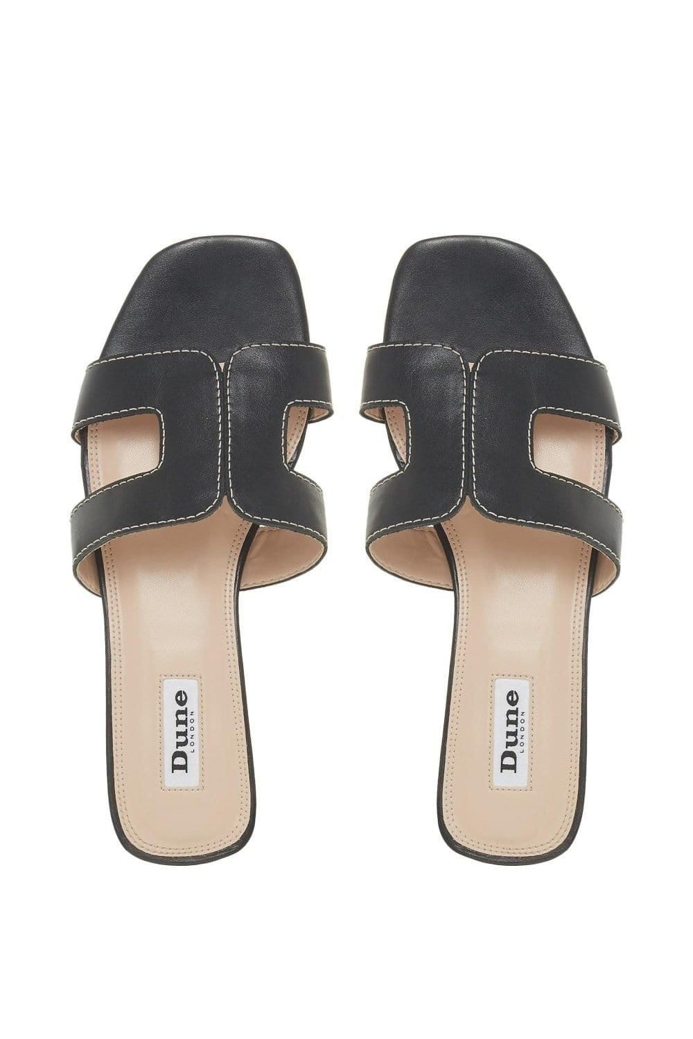 Dune London Dune London Women's 'Loupe' Leather Sliders in Black - 4