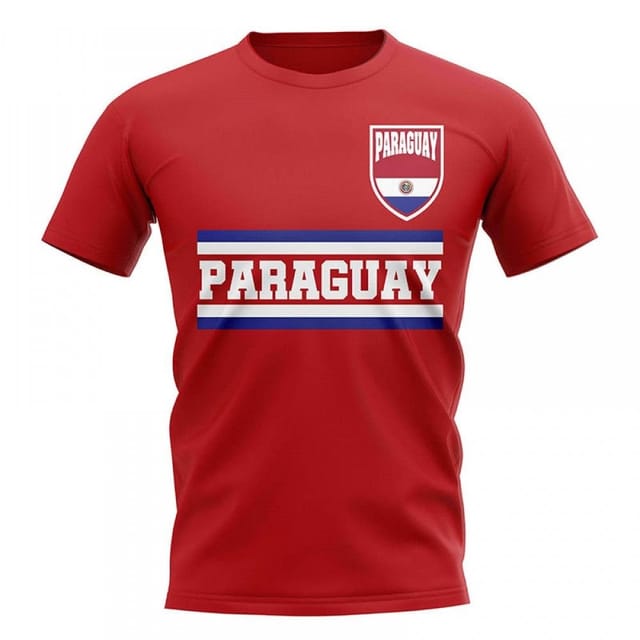 Paraguay Paraguay Men's Personalised Core Football Country T-Shirt in Red - 2