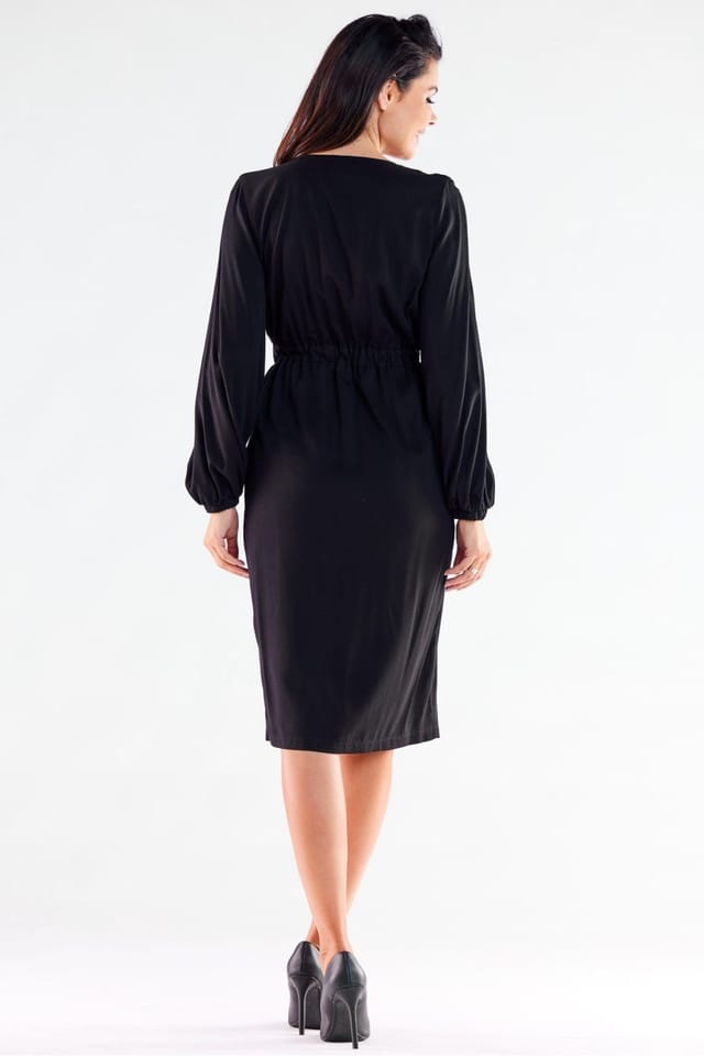 Love Lace Love Lace Women's Feminine Long Sleeve Cocktail Dress in Poland in Black - 3