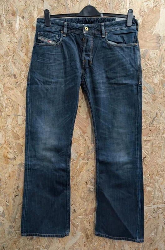 Diesel Diesel Zatiny Bootcut Jeans W32 L30 Men Navy Blue Dark Denim 0074c Button Fly