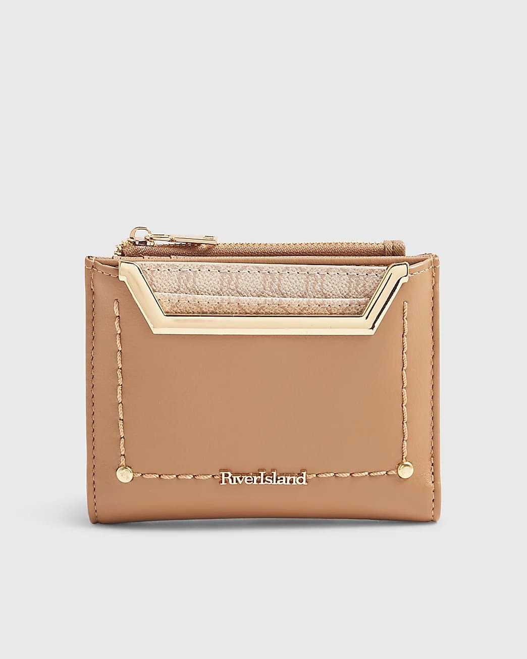 River Island River Island Womens Brown Cardholder Foldout Purse