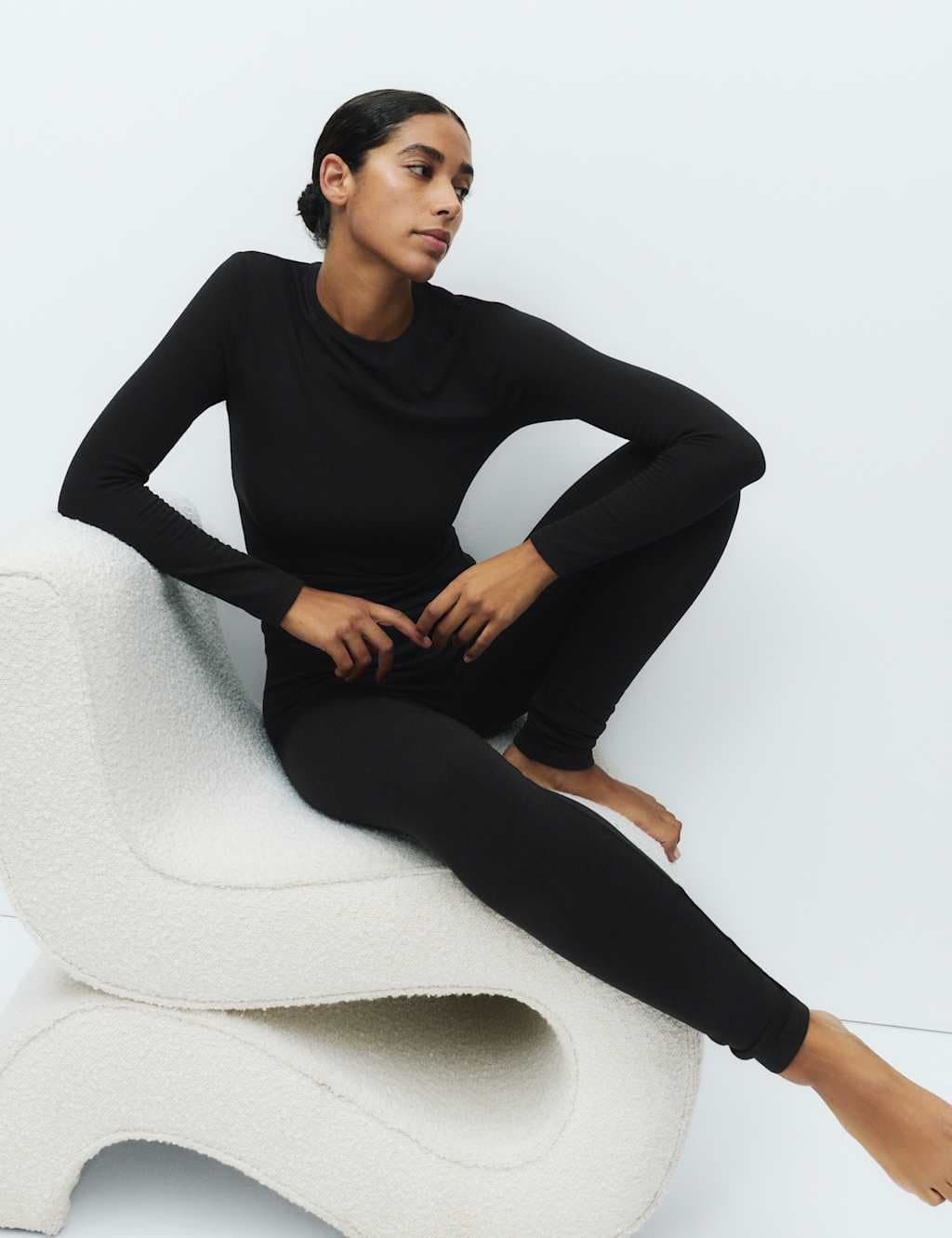 Marks & Spencer M&S Heatgen™ Medium Thermal Brushed Leggings Black