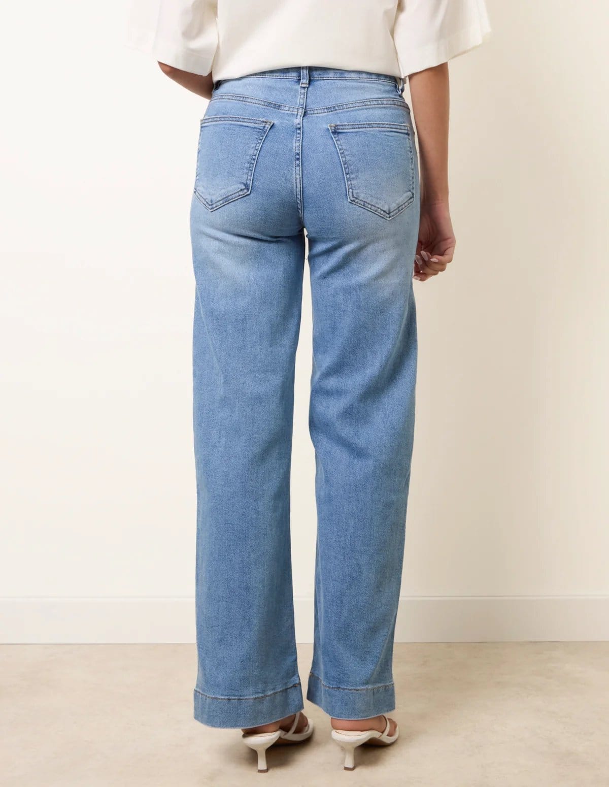 Blue Vanilla Hem Wide Leg Soft Jeans - 4