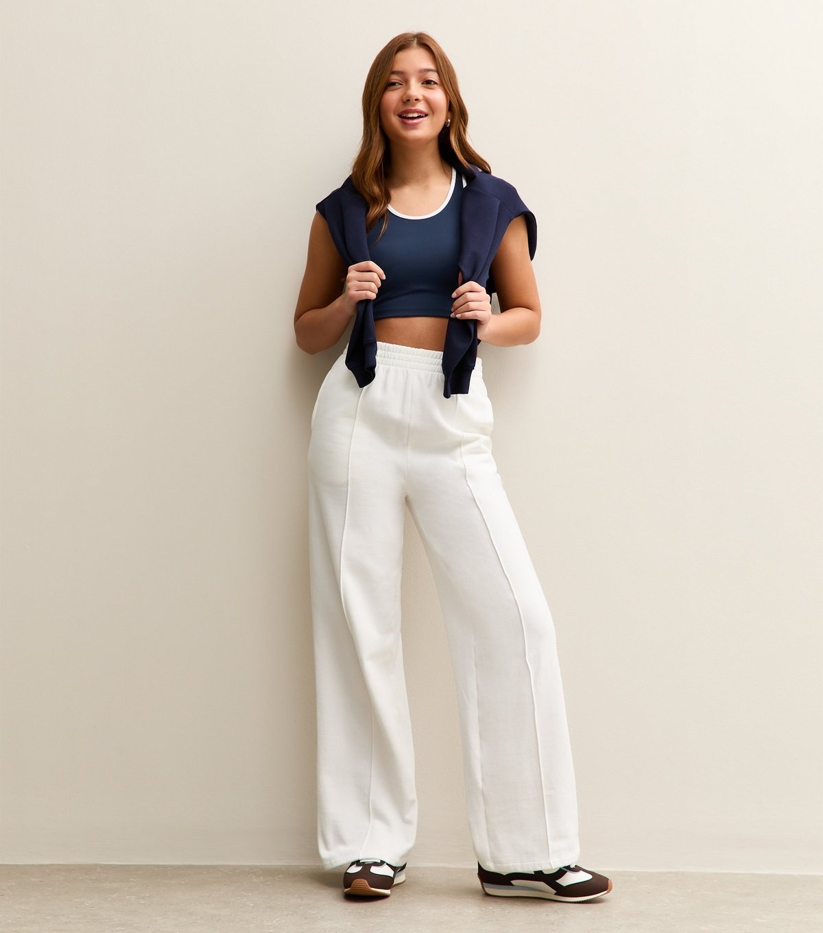 New Look Girls' Navy Contrast Trim Crop Top New Look - 3