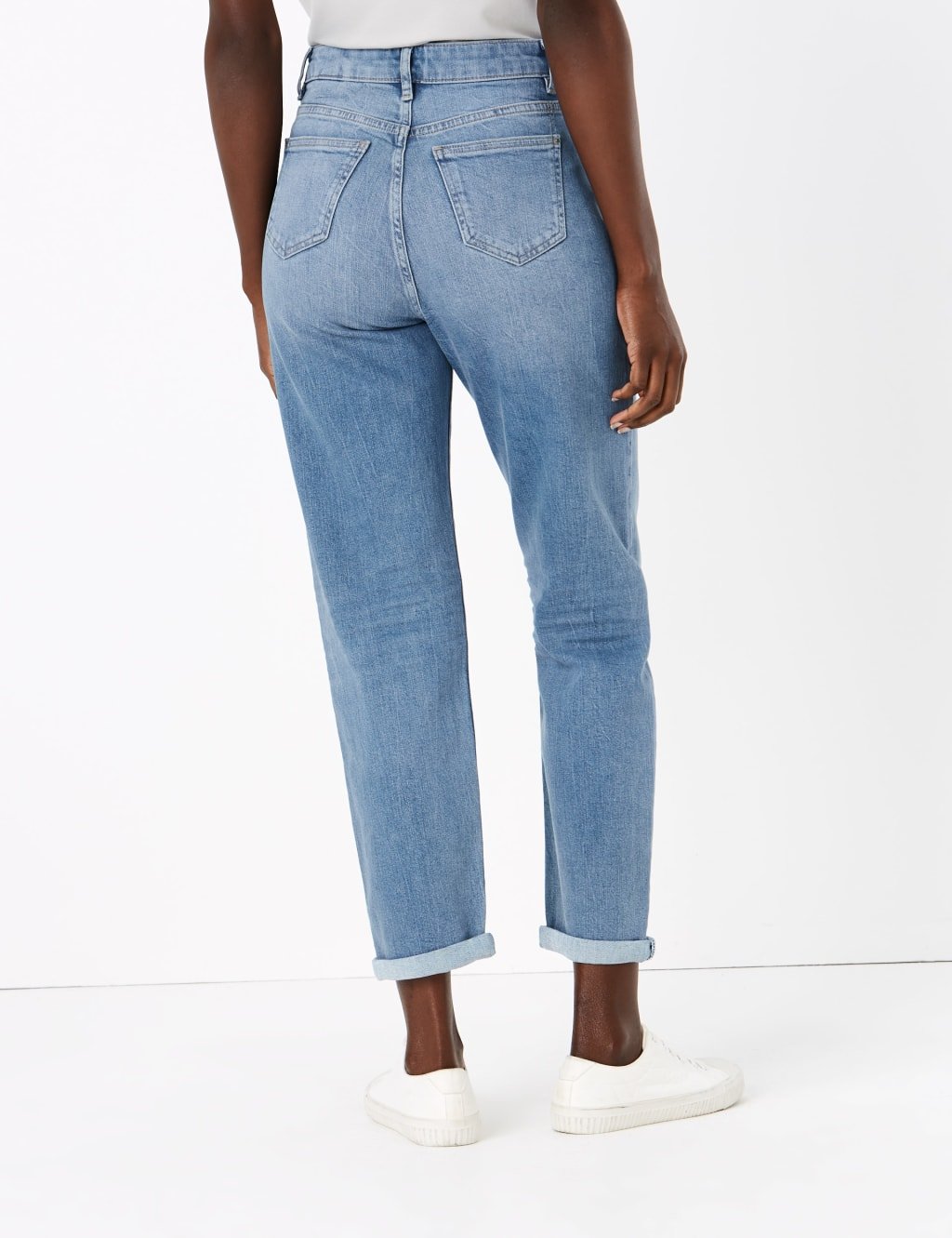 Marks & Spencer M&S Boyfriend Jeans with Stretch Light Indigo - 4