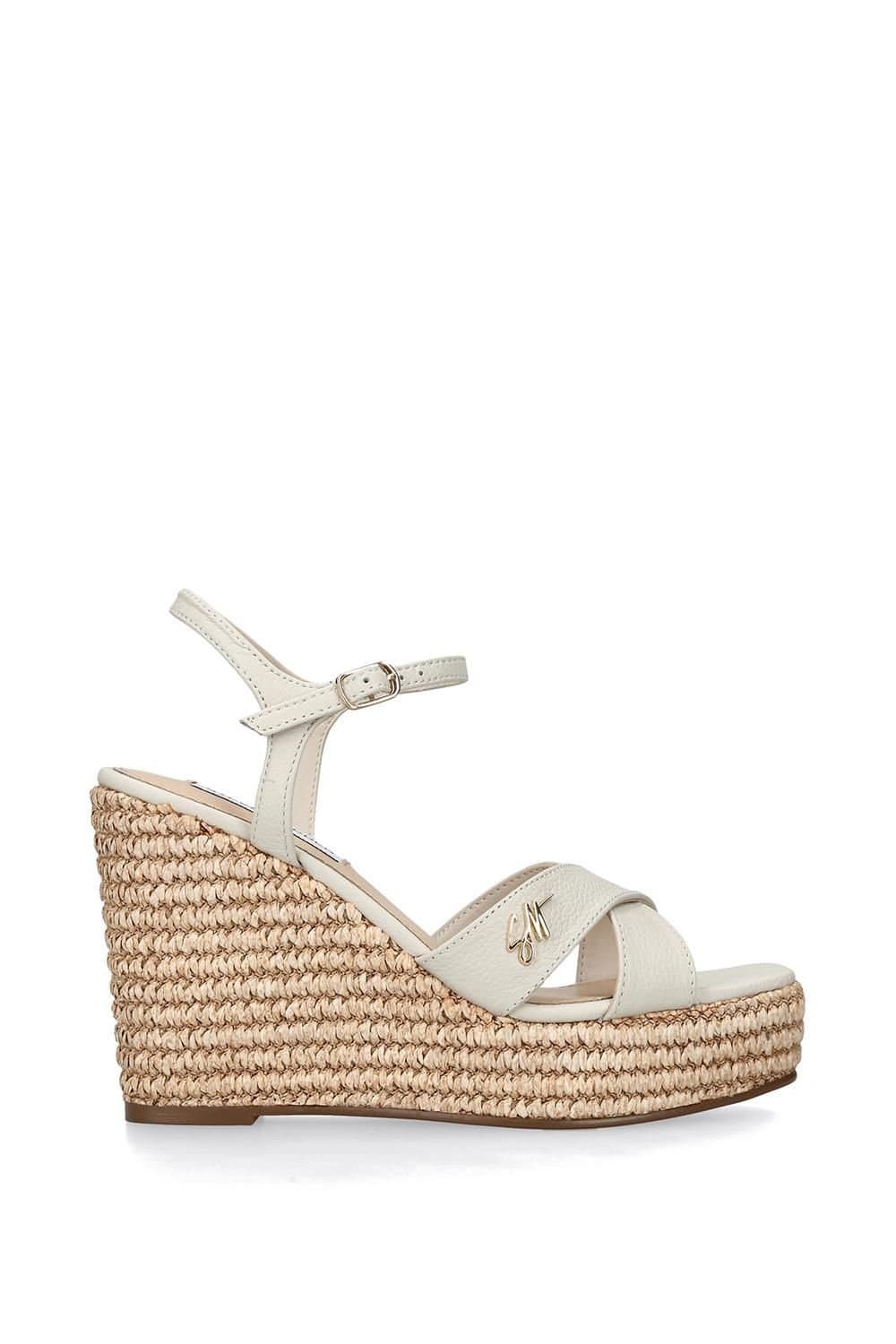Steve Madden Steve Madden Women's 'Cylo White' Leather Sandals in White