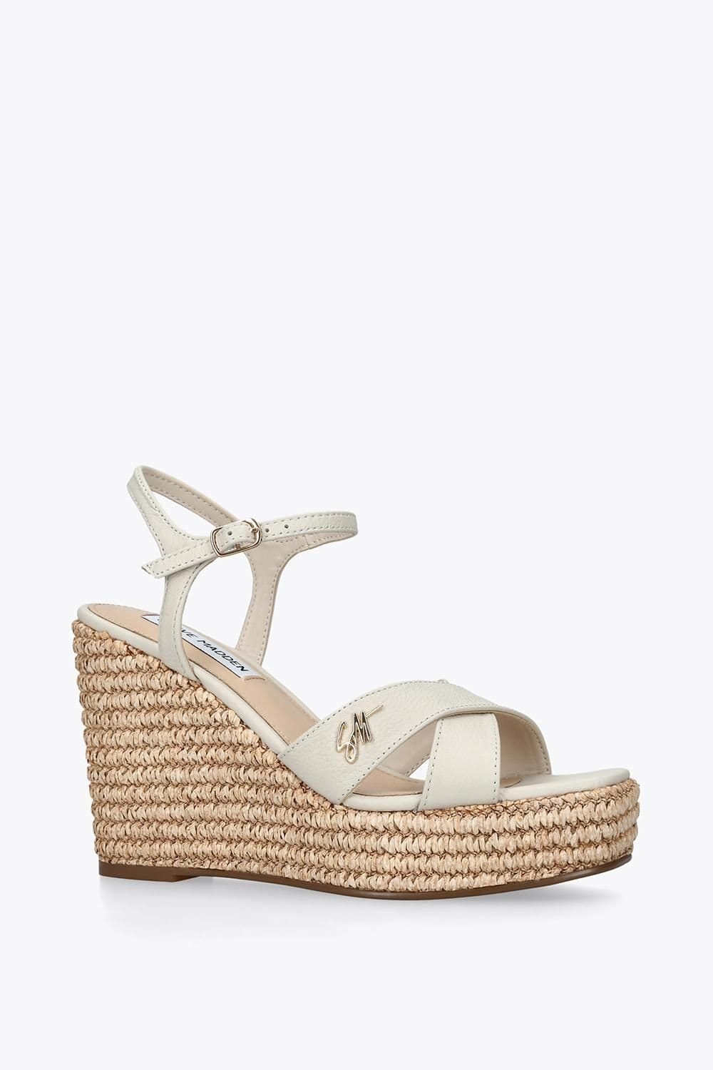 Steve Madden STEVE MADDEN Women's 'Cylo White' Leather Sandals in White - 4